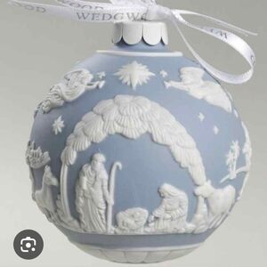 Wedgewood Jasperware Nativity Scene Christmas Ball Ornament